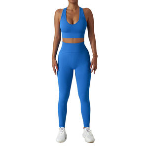 Ensemble personnalisé de vêtements de yoga pour femmes, équipement de sport sans couture pour tailles différentes - Product Image 5