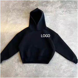 Trendy Boxy Streetwear Pullover Hoodies Sudadera de moda de gran tamaño Unisex Logotipo personalizado al por mayor - Product Image 4