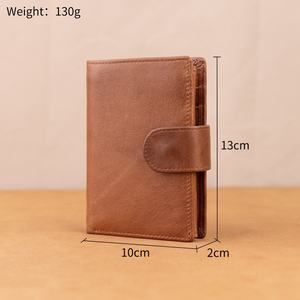 Leather <b>Men's</b> Rfid Trifold <b>Wallet</b> Leather <b>Wallet</b> <b>Large</b> Capacity Coin Purse Slim With Id Window and Card Holder TDW-0091B - Product Image 6