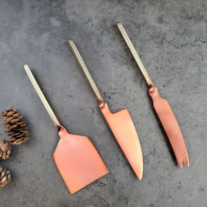 Buy Cheese Knife Set With Metal Handle With Premium Design and Long Lasting Material Custom Size Gold & Copper Plating Finishing - Product Image 1