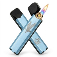Petit MOQ Briquet électronique rechargeable jetable personnalisé motif faucon pour cigares, stock Belgique, entrepôt UE