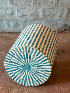 Tambor/taburete de consola con incrustaciones de hueso moderno, diseño antiguo hecho a mano ecológico, muebles de dormitorio para sala de estar para uso en talleres de hoteles - Product Image 2