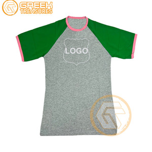 Vente en gros Alpha | Kapa T-shirt pour femme Vêtements de sororité Jersey de coton T-shirt respirant de haute qualité Alpha Vêtements grecs pour femme - Product Image 5