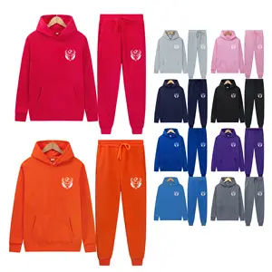 OEM tùy chỉnh đào tạo & chạy Bộ Tracksuit mặc Hoodies Sweatpants hai mảnh phù hợp với đội mũ trùm đầu Bộ giản dị quần áo nam