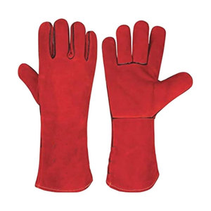 Gants en cuir de qualité supérieure, longs, à doigts entiers, pour la sécurité, couleur unie, décontractés, pour les sports de plein air, durables, écologiques - Product Image 5