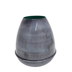Vase à fleurs en fer aspect oeuf de forme ronde couleur jaune fait à la main pour décorations de mariage et de table fait à la main - Product Image 6