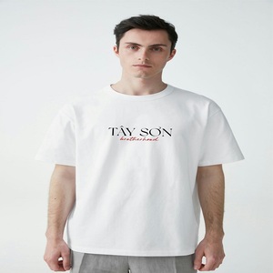 T-shirt à col rond pour hommes Street wear Vente en gros Poly coton de différentes méthodes d'impression et matériaux en stock à vendre - Product Image 5