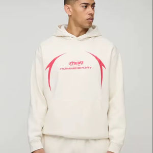 Transfert d'écran imprimé surdimensionné 2025 hiver tendance hommes sweat à capuche coton lourd qualité Logo personnalisé impression OEM - Product Image 1