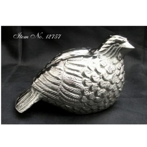 Sculpture en aluminium argenté en forme d'oiseau pour la décoration de serre-livres Sculpture en aluminium de table pour la décoration de bureau - Product Image 6