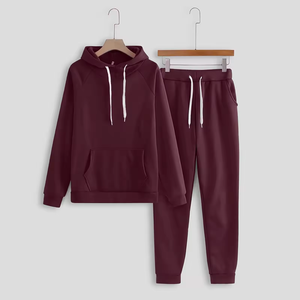 Vente en gros Ensemble pantalon et sweat-shirt à col ras du cou deux pièces personnalisé pour femmes Vêtements pour femmes Ensemble de survêtement en coton molletonné - Product Image 5