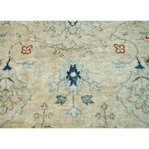 Tapis en laine noué à la main Savana beige et marron, motif floral-abstrait, pour couloir et entrée, forme puzzle rectangulaire LSW-03 - Product Image 2