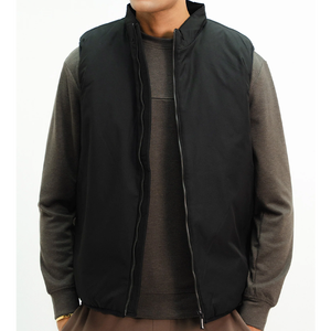 Chaleco acolchado de concha blanda sin mangas para hombre, 100% poliéster, ecológico, transpirable, impermeable, a prueba de viento, encaje Hip Hop regular de otoño - Product Image 1