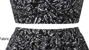 Ensemble de maillot de bain deux pièces dos nu grande taille en polyester et élasthanne, tissu extensible, ajustement confortable, vêtements de plage, de piscine et de villégiature - Product Image 5