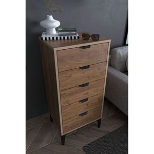 Arden 5-Ngăn Kéo Kim Loại Hiện Đại Bằng Gỗ Tủ Quần Áo Tổ Chức Quần Áo Thanh Lịch Lưu Trữ Tủ Cho Phòng Ngủ Phòng Khách Phòng Tắm Khách Sạn Sử Dụng - Product Image 2