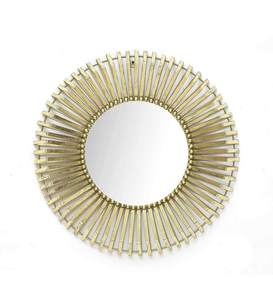 Espejos decorativos chapados en oro de alta calidad para decoración del hogar, cristal decorativo redondo de lujo, tamaño personalizado - Product Image 2