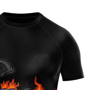 Rashguard de compression en spandex et polyester de haute qualité pour MMA, BJJ, surf, entraînement en salle de sport, impression par transfert thermique, séchage rapide, sans manches - Product Image 4