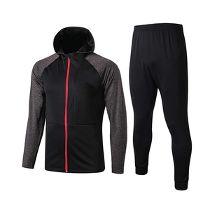 Ensemble de survêtement confortable et surdimensionné avec logo personnalisé / Haute qualité pour hommes 2026 avec capuche et fermeture éclair pour un ajustement décontracté - Product Image 1