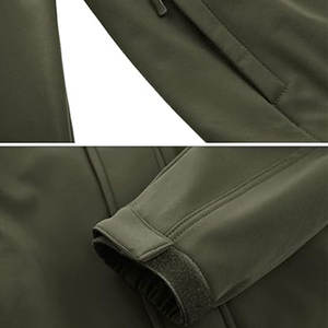 Chaqueta Softshell de invierno para hombre, nuevo diseño personalizado con cremallera, estilo callejero, cortavientos de lana - Product Image 5