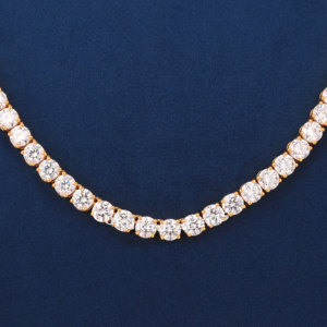 Fine Jewelry Wholesale Hip Hop 925 Sterling <b>Silver</b> VVS Lab Grown Diamond Cluster <b>Tennis</b> Chain <b>Necklace</b> for Men Women - Product Image 4