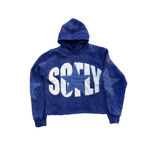Unisex Custom Distressed Logo Pullover Hoodie 100% Cotton <b>Thick</b> <b>Fleece</b> Winter Fashion Streetwear Anti-Shrink Hoodie - Product Image 3