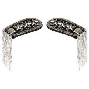 อีพาลูเตต์กำมะหยี่คุณภาพสูงแบบสั่งทำพิเศษ พร้อมพู่ถักสีทองสำหรับขาย ป้ายยศกัปตันทำมือประดับด้วยไหมทอง - Product Image 4