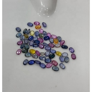 พลอยแซฟไฟร์หลายเม็ดทรงรีหลายเม็ดทรงหลวมสินค้าคุณภาพเยี่ยมตามธรรมชาติสีสันสดใส - Product Image 2