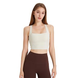 Nuevo Diseño de Sujetador Deportivo Transpirable con Espalda Cruzada y Soporte Alto para Mujer, con Logotipo Personalizado para Gimnasio y Fitness - Product Image 5