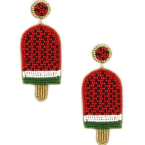 Pendientes de Moda de Alta Calidad con Cuentas de Sandía Bordadas, Pendientes Colgantes de Moda - Product Image 1