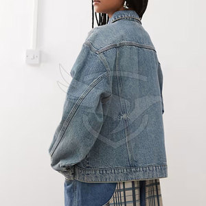 Chaqueta vaquera unisex de alta calidad con diseño personalizado, ropa de invierno informal, chaqueta vaquera unisex - Product Image 3