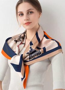 Hot Selling OEM Design Luxury Satin <b>Silk</b> <b>Square</b> <b>Scarf</b> Custom Printed Floral Logo Foulard Spring Autumn <b>Silk</b> <b>Scarves</b> - Product Image 2