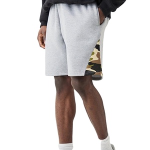 Pantalones Cortos de Hombre de Diseño Moderno con Panel de Camuflaje, Venta al por Mayor, Material de Jersey de Algodón Cómodo, Corte Regular de Verano - Product Image 1