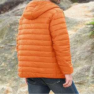 Custom Men' S Logo Cotton Puff Jaket Designer Winter Bubble Padded Coat <b>Black</b> Polyester Outdoor Puffer Jacket For Men - Product Image 6