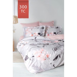 Varol Royal <b>Satin</b> Duvet Cover <b>Set</b> 300TC Floral Modern Design Woven for Home Use-MARIA - Product Image 2