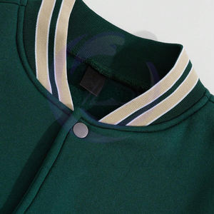 Confortable Unique Lettre Graphique Rayé Garniture Couleur Bloc Rave Avec Taille Personnalisée Logo Conception Collège Baseball Varsity Vestes - Product Image 5