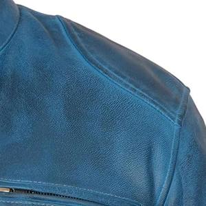 Chaqueta de Cuero PU Ajustada para Hombre, Chaqueta de Motociclista Entallada, Moda Británica, Estilo Urbano, Chaqueta de Cuero Bomber Hecha a Medida para Hombre - Product Image 6