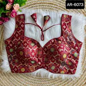 Heavy Japan <b>Satin</b> Saree With Pearl Lace Border Fancy <b>Blouse</b> Heavy Weaving Work Latest Pattern Ready Made <b>Blouse</b> Collections - Product Image 5