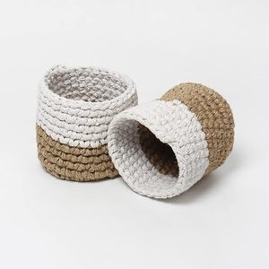 Porte-stylo en rotin naturel biodégradable en gros, organisateur de bureau en jute écologique - Product Image 4