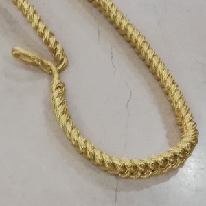 Cordón de hombro Aiguillettes 2024 en alambre de lingotes franceses con puntas de latón Bolas tejidas a mano plateadas en cromo - Product Image 4