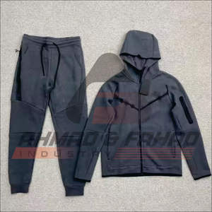 Personnalisé 66% Coton 34% Polyester Logo Hommes Full Zip Teech Fleese Pull À Capuche Ensemble 3 Panneaux Mode Imprime Hommes Pull - Product Image 1