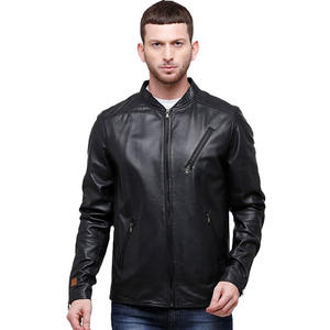Chaqueta de cuero de piel de oveja de nueva moda para hombre procesada recubierta - Product Image 1