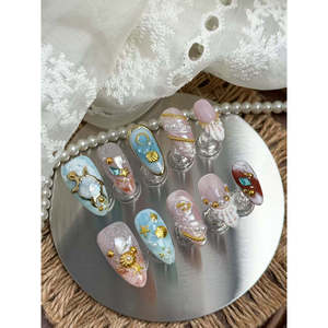 Uñas Postizas Atlantis Glow, Arte de Uñas con Efecto Brillante - Product Image 1