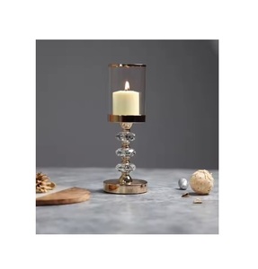 European Style Luxury Golden Lantern <b>Candle</b> Holder for <b>Dinner</b> Party - Product Image 1