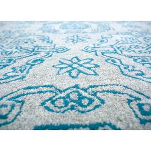 Tapis de salon classique Imara Blue Classic Tra-13520 en laine tuftée à la main, motif losanges rectangulaires de 10 mm, viscose, pour couloir - Product Image 3