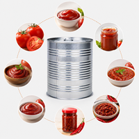 Boîtes de conserve vides de qualité alimentaire en 3 pièces, 401*411, 800g, vente en gros, avec couvercles faciles à ouvrir pour la pâte de tomate, les sardines, le poisson
