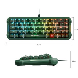 Teclado Magnético con Cable Flux 68 Verde, 65% de Teclas, Interruptor de Efecto Hall, Montaje Gasket, 8000Hz Rapid Trigger, SOCD, Teclado Web Driver - Product Image 1
