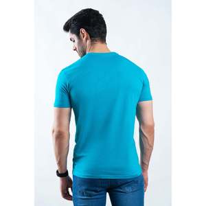 Mens AMON 100% Cotton Crew Neck Summer T-Shirt Loose Fit Fitness Fashion Jersey 300 Grams Compressed Slim Fit - Product Image 2