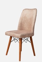 Table à manger extensible moderne avec 6 chaises, plateau en aggloméré, pieds en bois, durable, imperméable, écologique, forme rectangulaire réglable