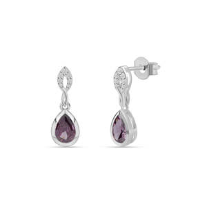ต่างหูแฟชั่นอเมทิสต์สำหรับผู้หญิงพราว - Product Image 1