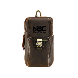 Véritable Crazy Horse Vintage Leather Waist Pack Handmade Heavy Duty Belt Bag OEM/ODM Supported - Product Image 1