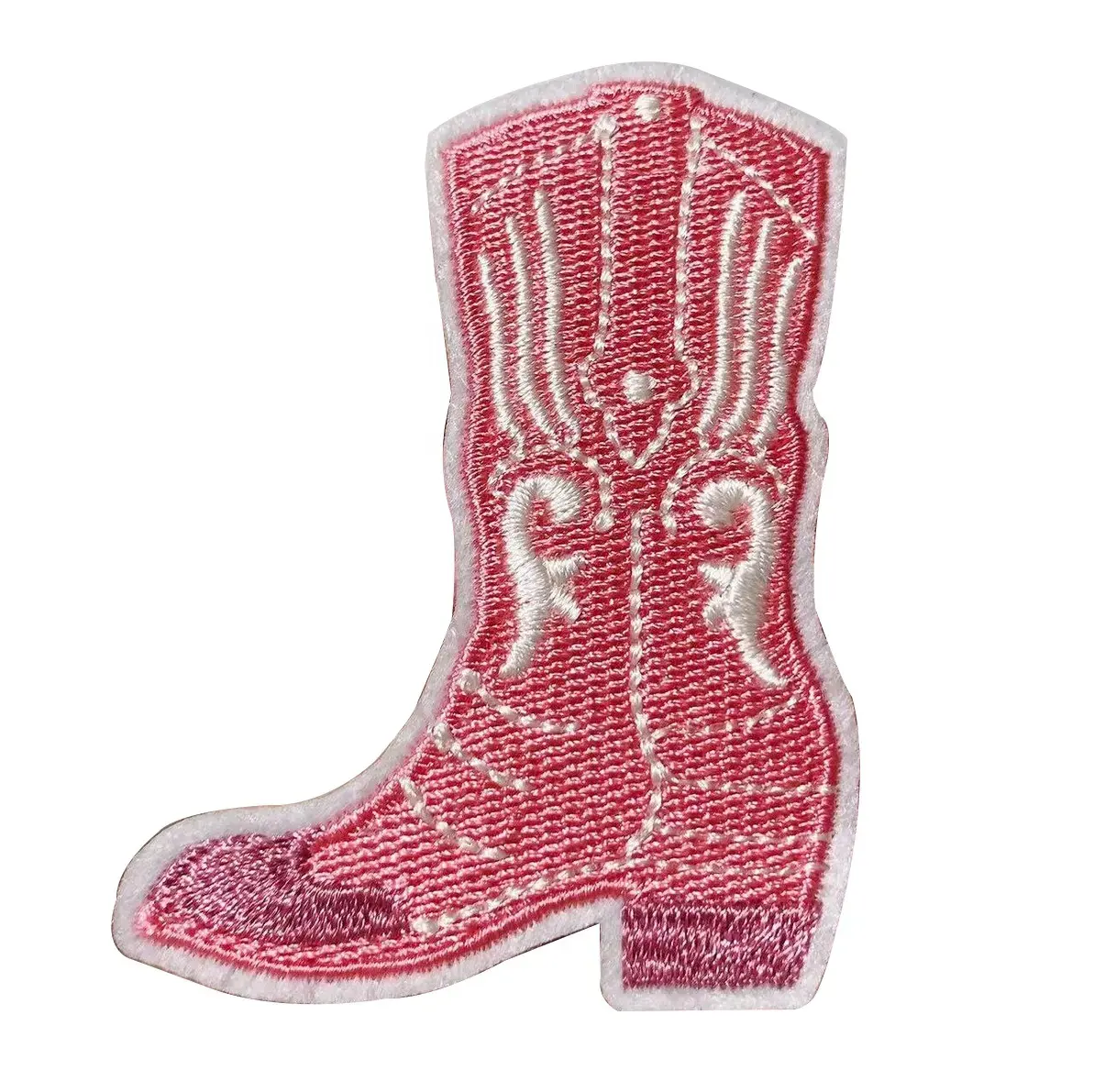 Rosa Kuhstiefel Stickerei Patch-Stiefel Applique-Bügel Kleidung Applique-Bärung großes kleidungsstück-Zubehör